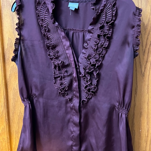 Converse All Star Women’s Sz L Blouse Burgundy Top Summer Shirt - Picture 3 of 8